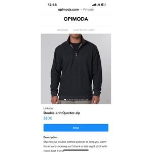 Linksoul Mens Double Knit 1/4 Zip Pullover Sz L Elevated Casual Comfort Workwear